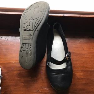 Little girls Black flats dress shoes